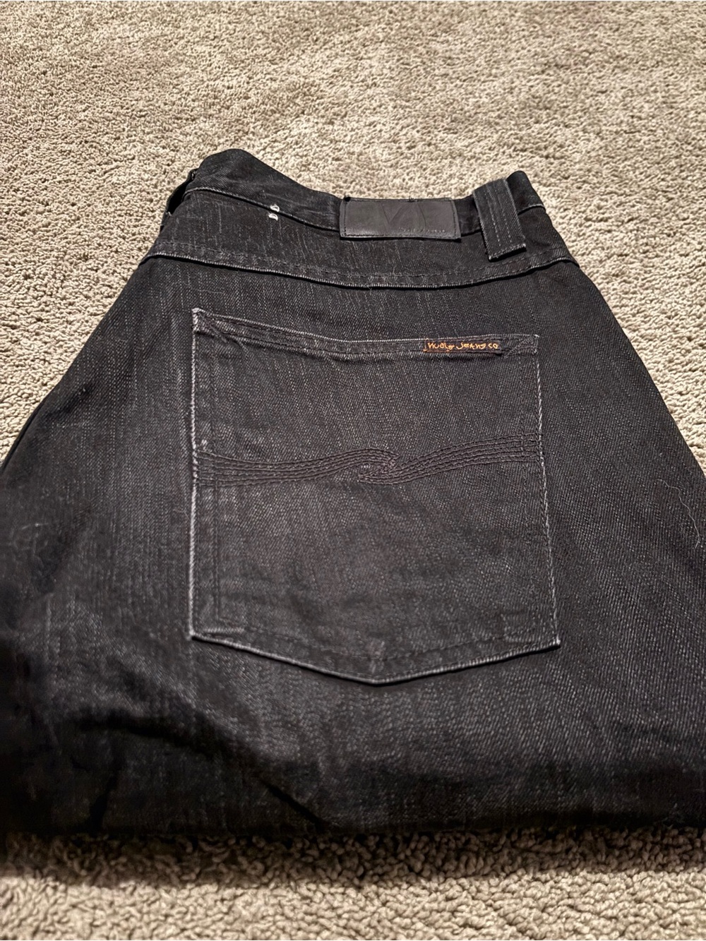 Men's Nudie Jeans Grim Tim in Organic Black Grease